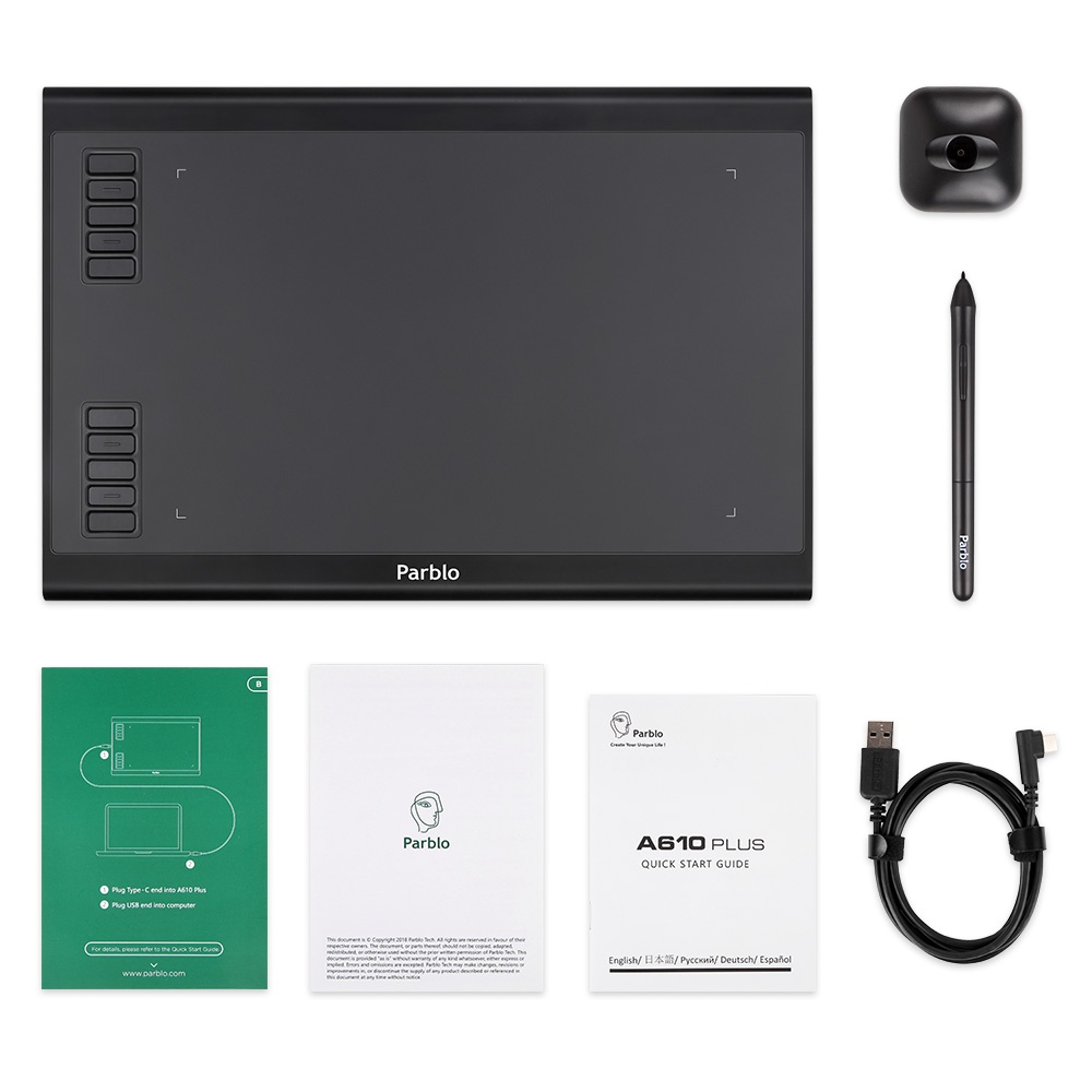 Parblo A610 Plus Digital Tablet Graphics Drawing Tablet-india-tiyana