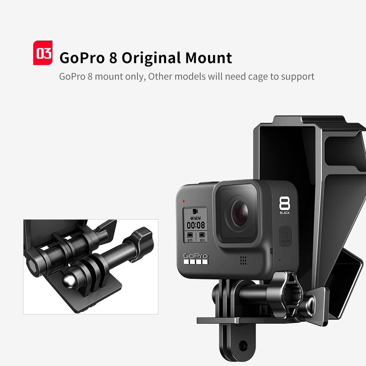 Ulanzi GP-5 Universal GoPro Selfie Vlog Flip Up Mirror-india-tiyana