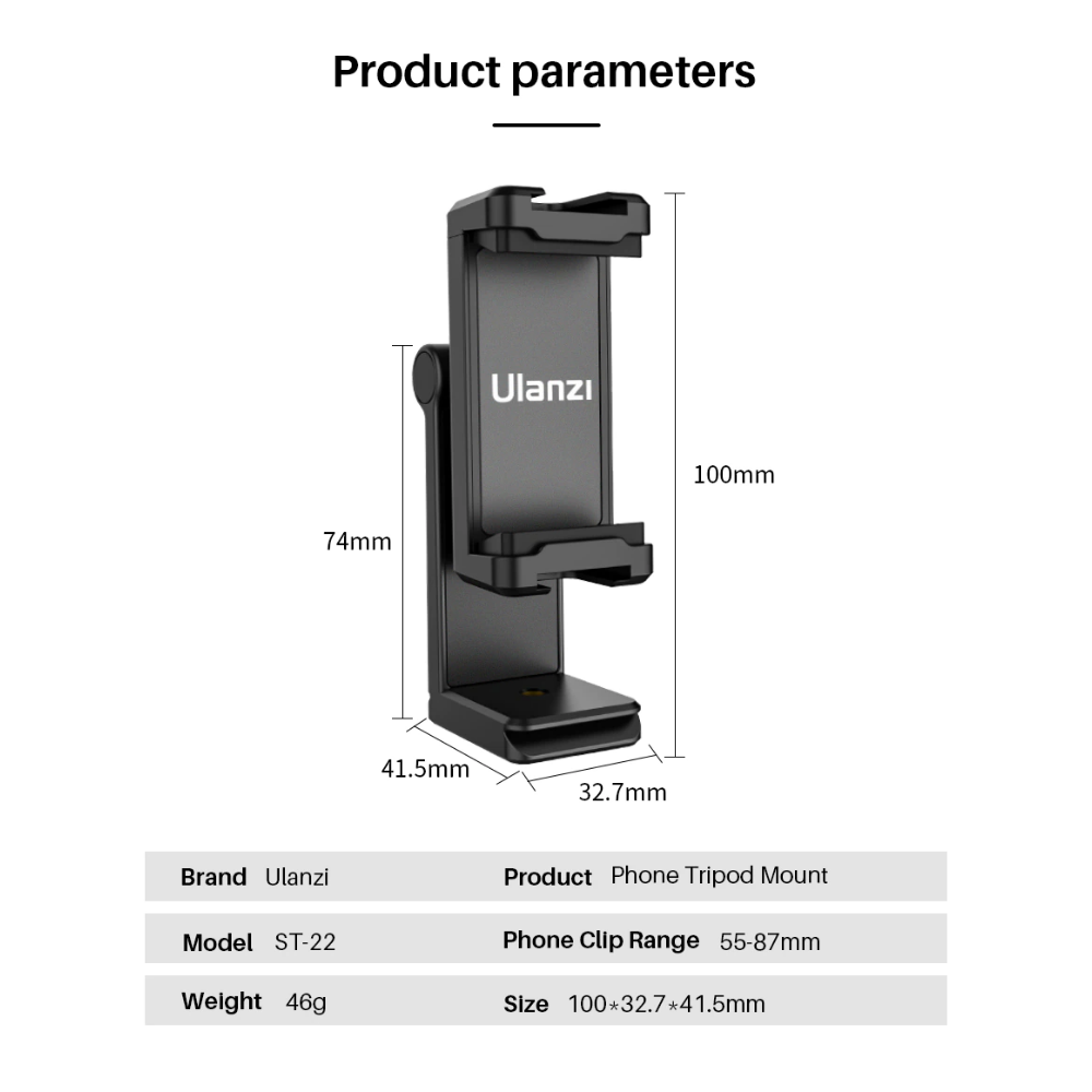 Ulanzi ST-22 Phone Tripod Mount 1
