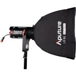 LIGHT CONTROL GRID Following Aputure’s philosophy of ultimate light control for both soft and hard lights, the LS 60 Softbox includes a fabric light control grid to give the soft light direction and minimize excess spill.
