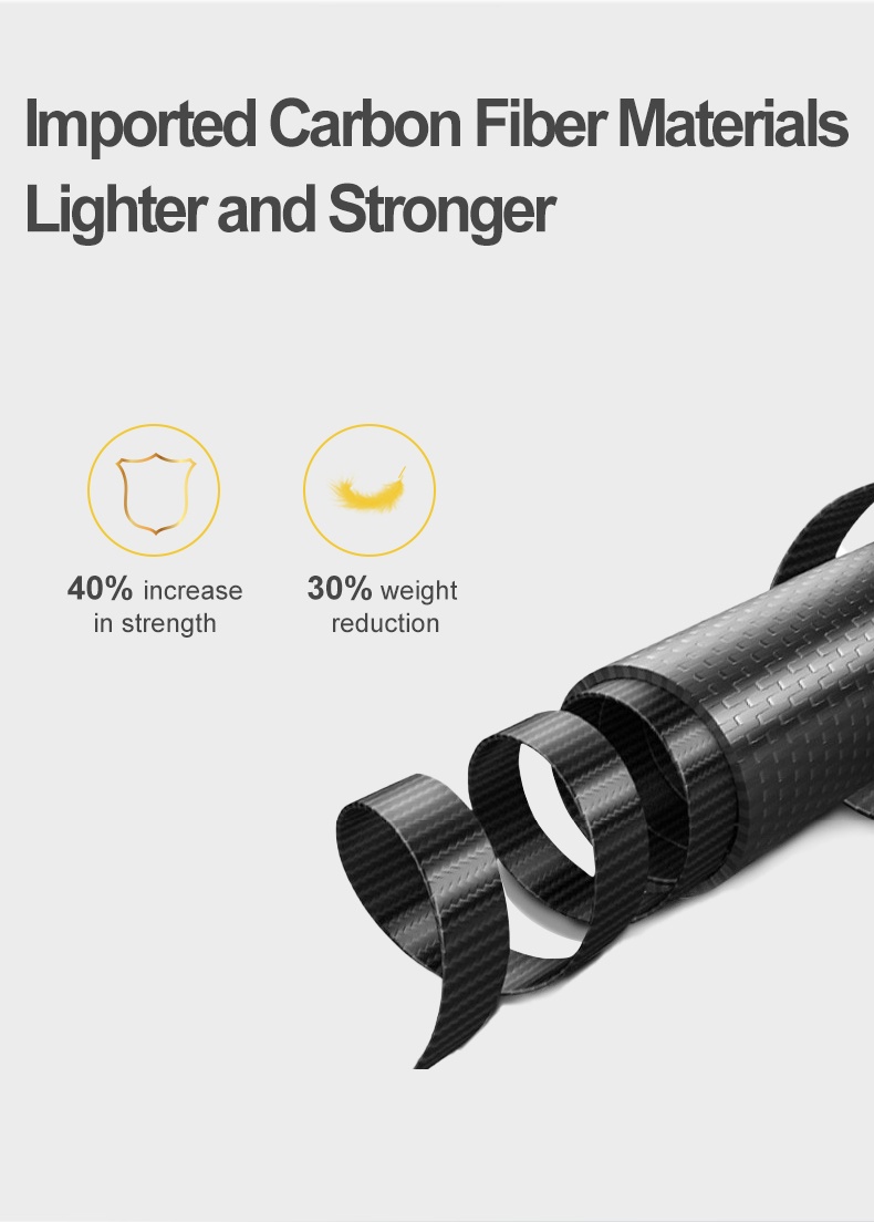 TELESIN TE-MNP-90T 90cm Carbon Fiber Extendable Selfie Monopod with Aluminum Tripod Stand india tiyana 2