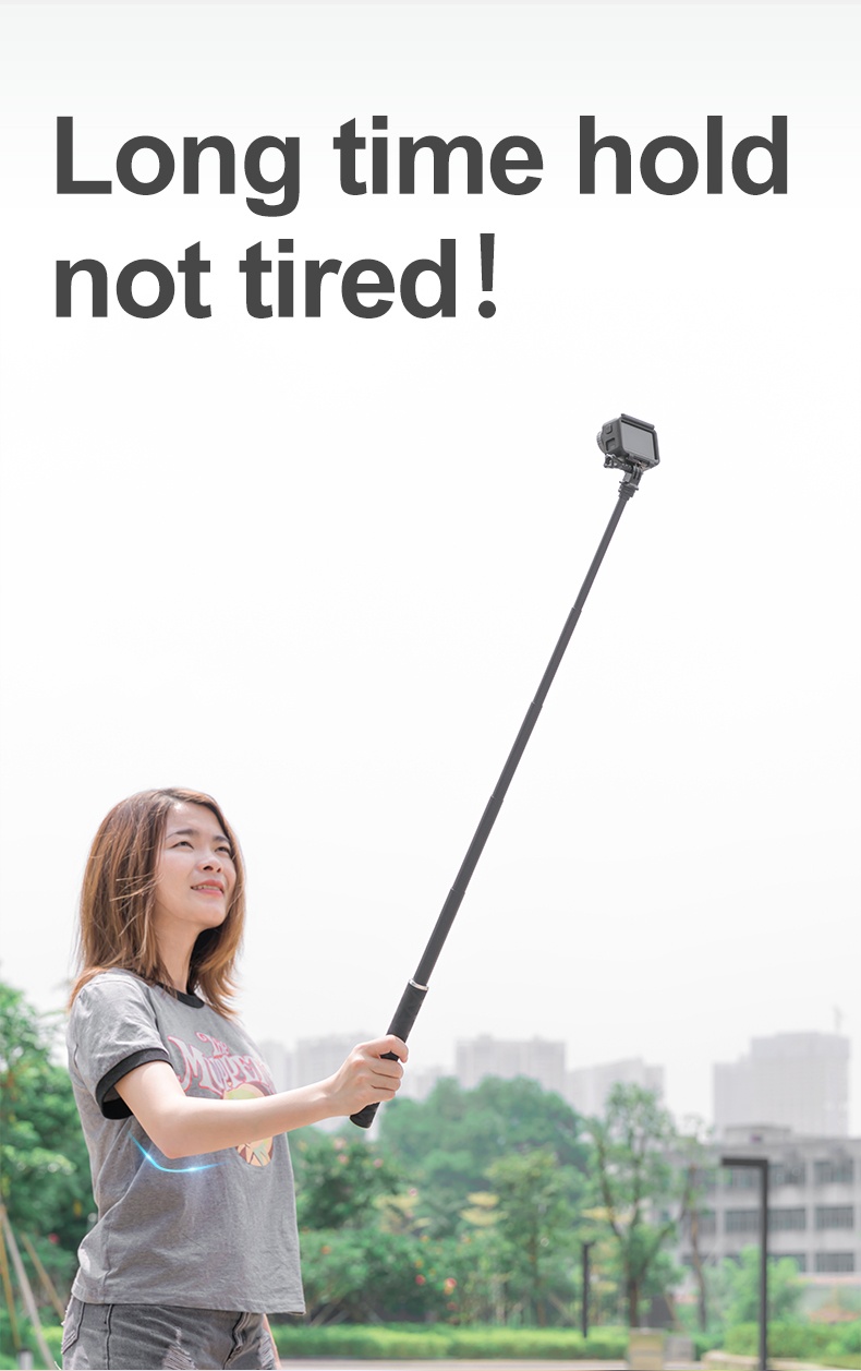TELESIN TE-MNP-90T 90cm Carbon Fiber Extendable Selfie Monopod with Aluminum Tripod Stand india tiyana 6