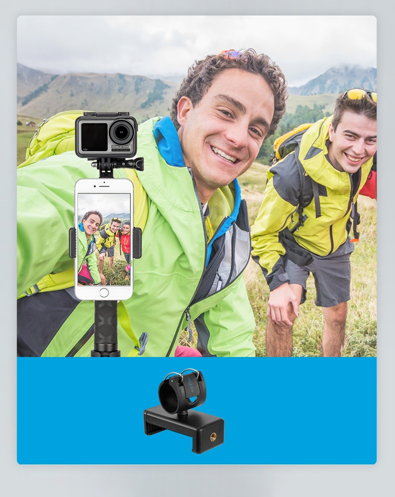 TELESIN TE-MNP-90T 90cm Carbon Fiber Extendable Selfie Monopod with Aluminum Tripod Stand india tiyana 10