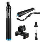 TELESIN GP-MNP-090-S Extendable Aluminum Alloy Selfie Stick With Tripod And Phone Clip india tiyana 2