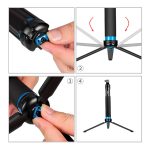 TELESIN GP-MNP-090-S Extendable Aluminum Alloy Selfie Stick With Tripod And Phone Clip india tiynaa 10