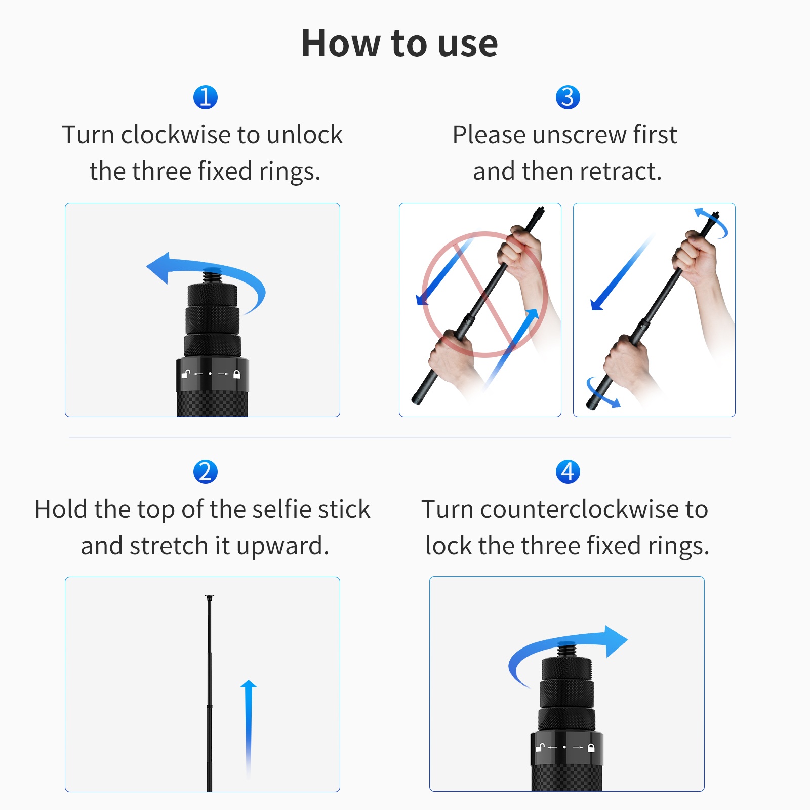 TELESIN TE-MNP-117 1.16M Carbon Fiber Adjustable Selfie Stick india tiyana 14