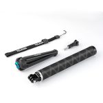 TELESIN TE-MNP-90T 90cm Carbon Fiber Extendable Selfie Monopod with Aluminum Tripod Stand india tiyana 26