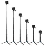 TELESIN GP-MNP-090-S Extendable Aluminum Alloy Selfie Stick With Tripod And Phone Clip india tiyana 3