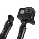 TELESIN GP-MNP-090-S Extendable Aluminum Alloy Selfie Stick With Tripod And Phone Clip india tiyana 8