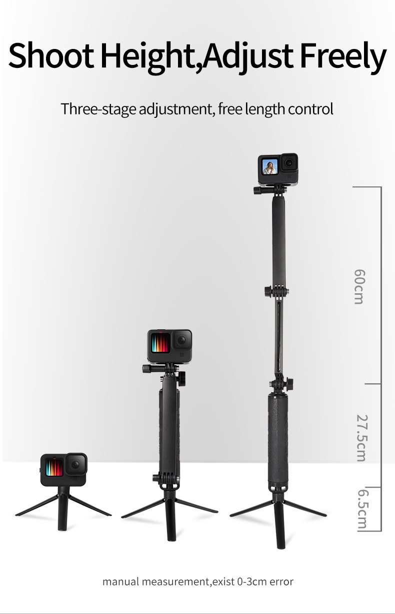 TELESIN GP-MFW-300 Multi-function Waterproof 3-way Selfie Stick india tiyana 22