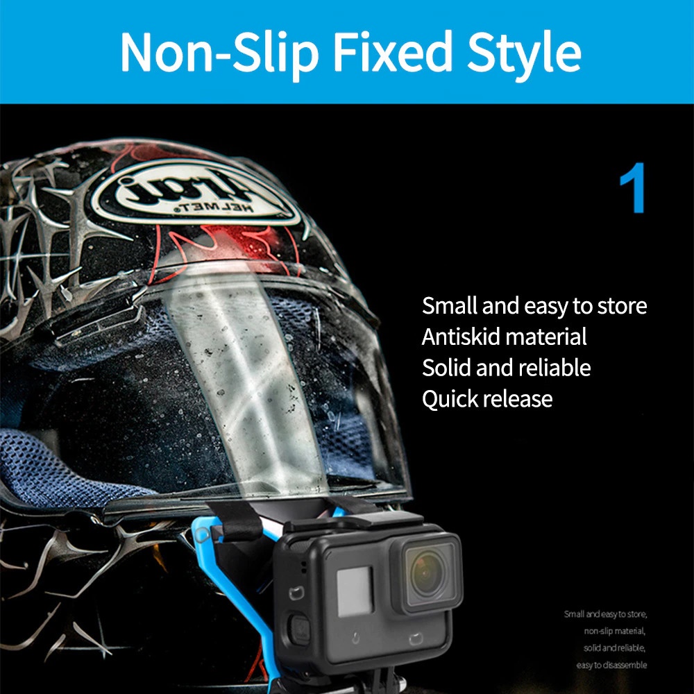 TELESIN GP-HBM-MT7 Motorcycle Helmet Chin Mount for Gopro india tiyana 8