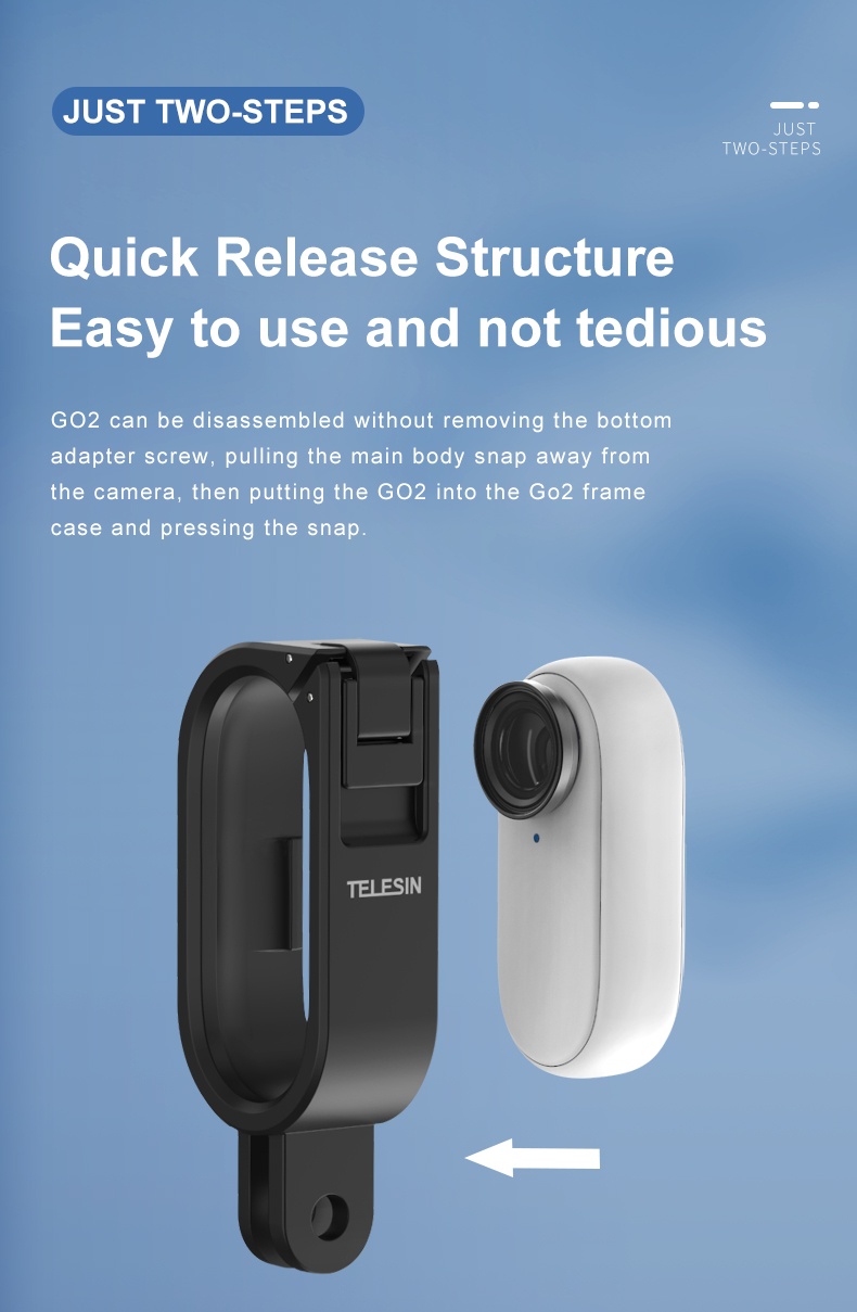 Telesin IS-CFR-001 Housing Camera frame for Insta360 Go2 oindia tiyana 18