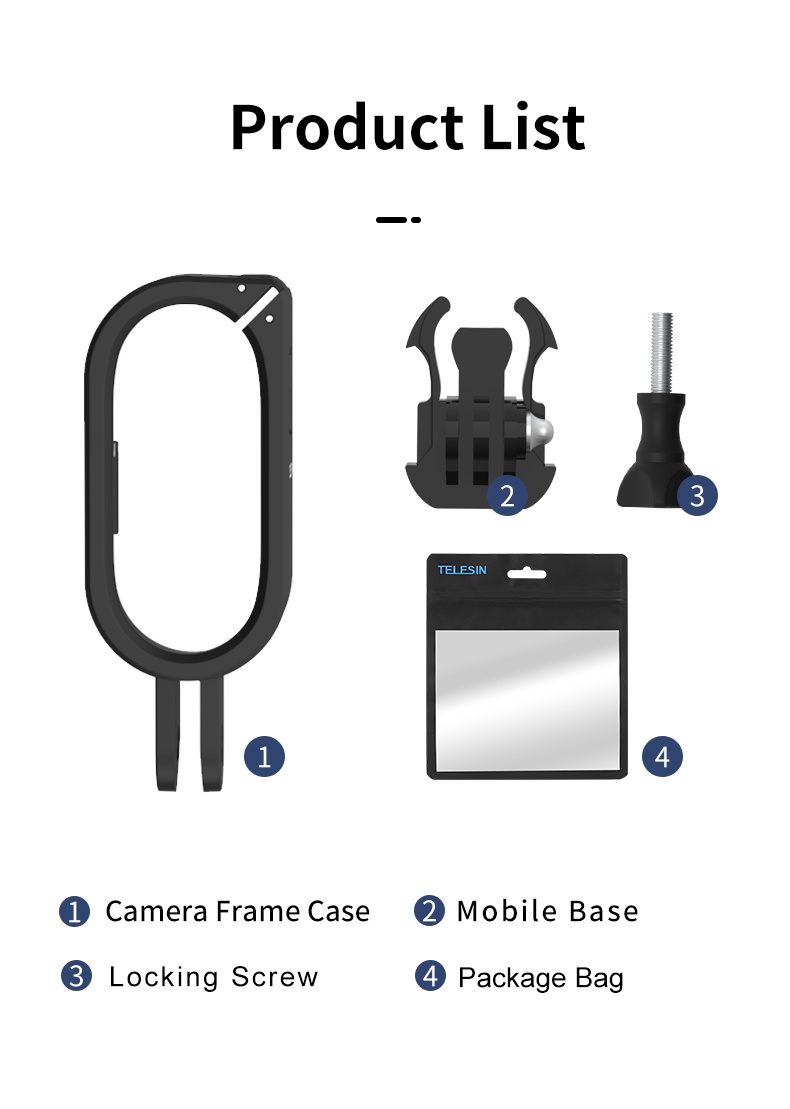 Telesin IS-CFR-001 Housing Camera frame for Insta360 Go2 india tiyana 28