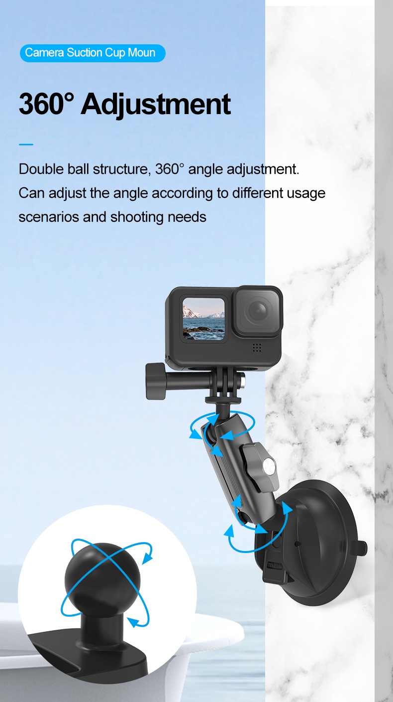 TELESIN TE-SUC-010 Camera Suction Cup Mount india tiyana 3