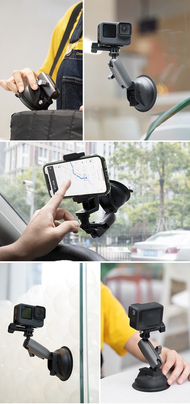 TELESIN TE-SUC-010 Camera Suction Cup Mount india tiyana 11