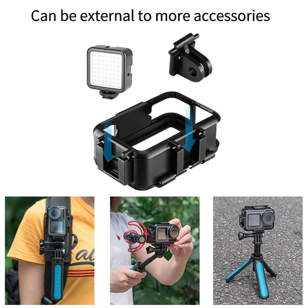 TELESIN OS-FMS-002 Multi-Function Frame with Vertical and Horizontal Modes for DJI Osmo Action india tiyana 4
