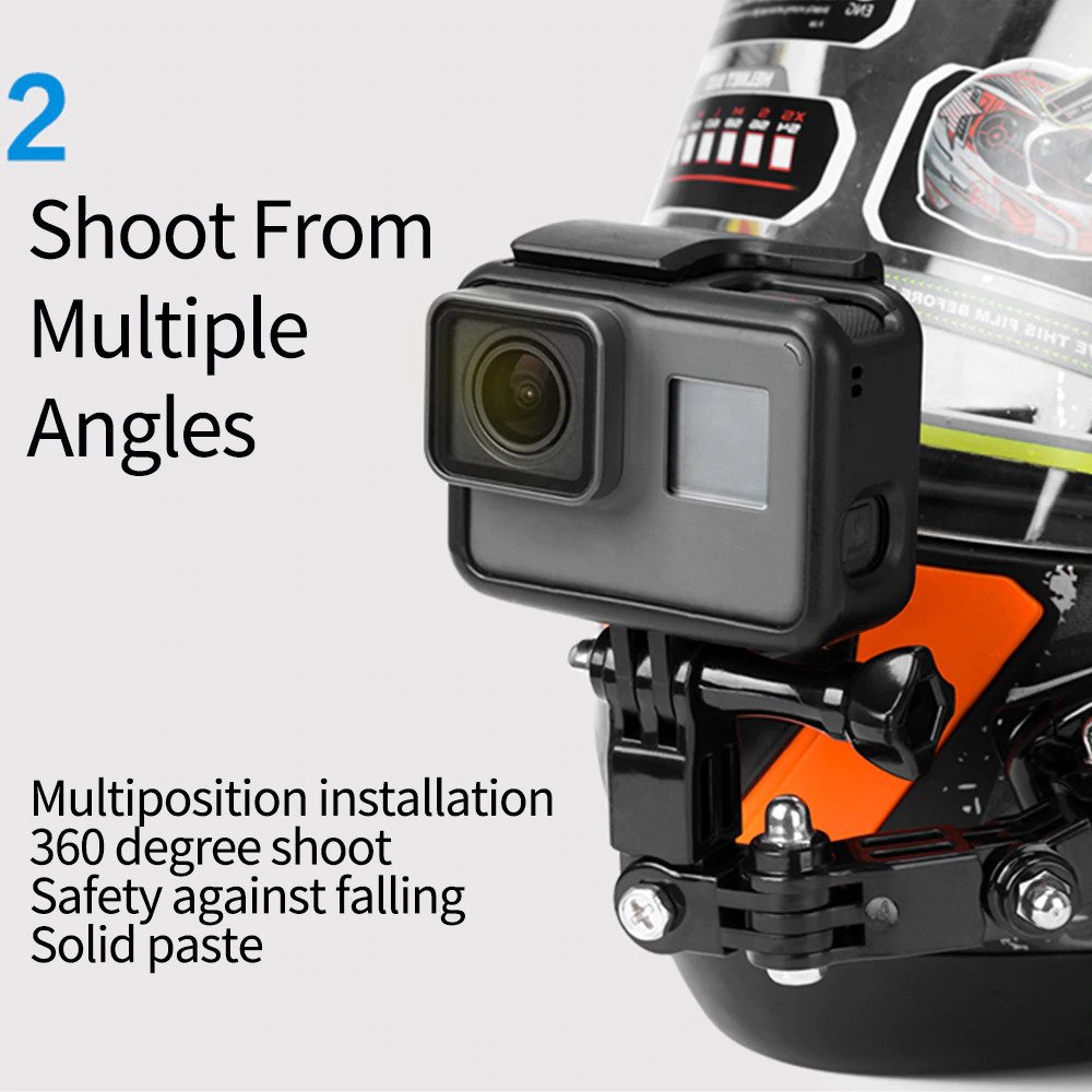 TELESIN GP-HBM-MT7 Motorcycle Helmet Chin Mount for Gopro india tiyana 1