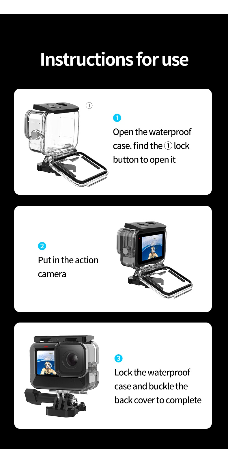 TELESIN GP-WTP-901 Waterproof Dive Case for GoPro Hero 9 india tiyana 14