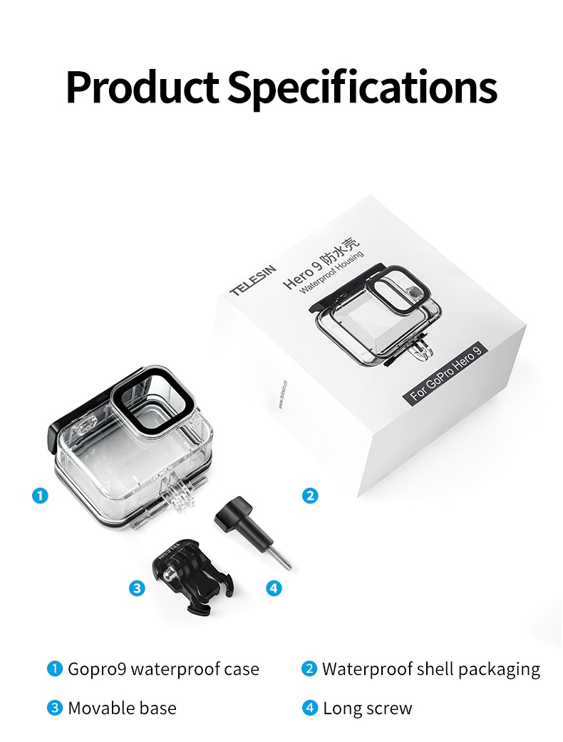 TELESIN GP-WTP-901 Waterproof Dive Case for GoPro Hero 9 india tiyana 16
