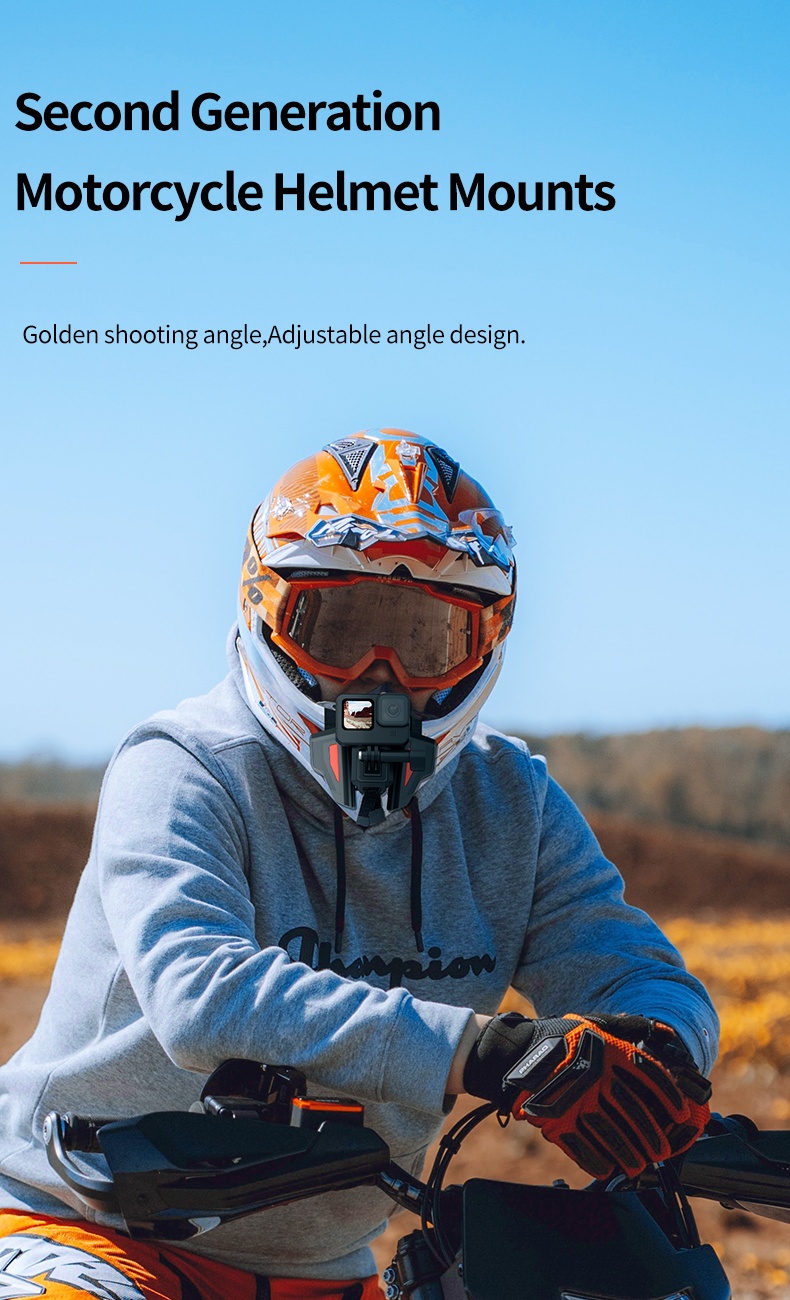 TELESIN GP-HBM-MT2 Motorcycle Helmet Foldable Front Chin Mount india tiyana 10