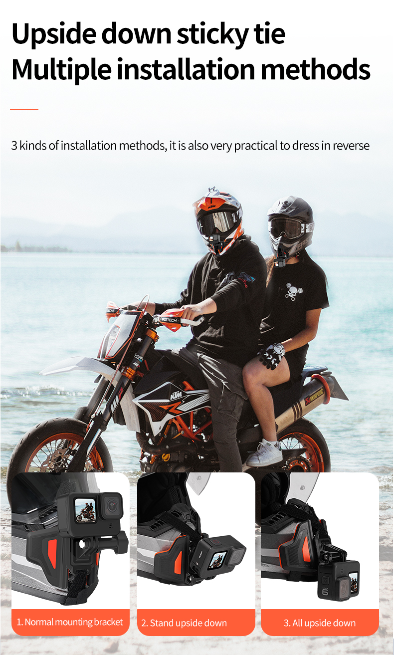 TELESIN GP-HBM-MT2 Motorcycle Helmet Foldable Front Chin Mount india tiyana 13