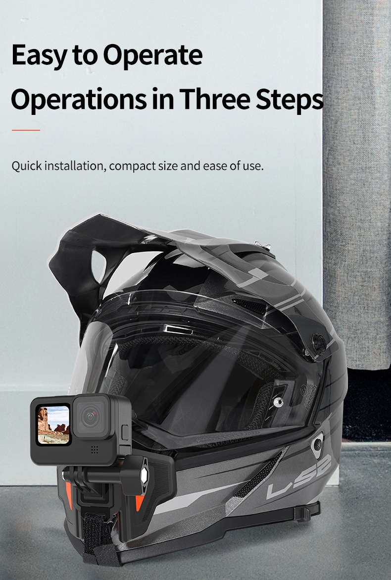 TELESIN GP-HBM-MT2 Motorcycle Helmet Foldable Front Chin Mount india tiyana 20