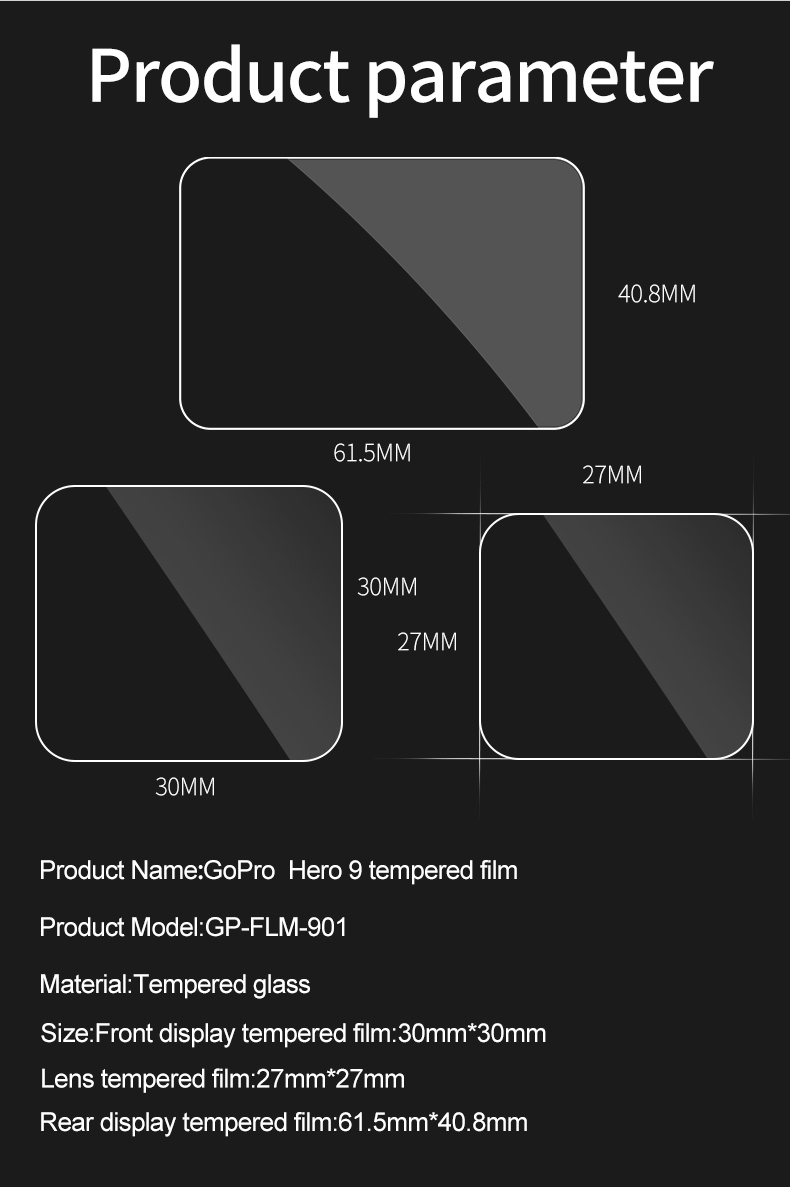 TELESIN GP-FLM-901 Tempered Glass Screen & Lens Protective Film Cover For GoPro 9 india tiyana 14