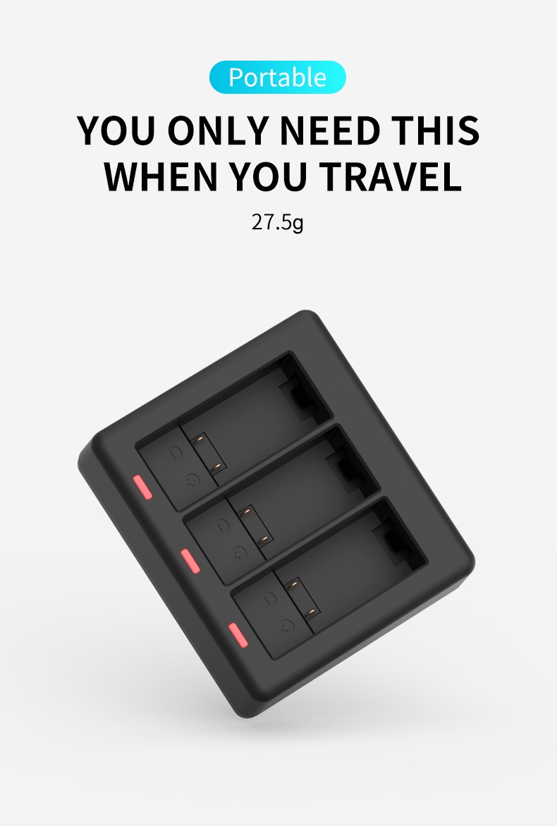 TELESIN GP-BCG-902 3-Channel Triple Battery Charger for GoPro HERO 9 india tiyana 13