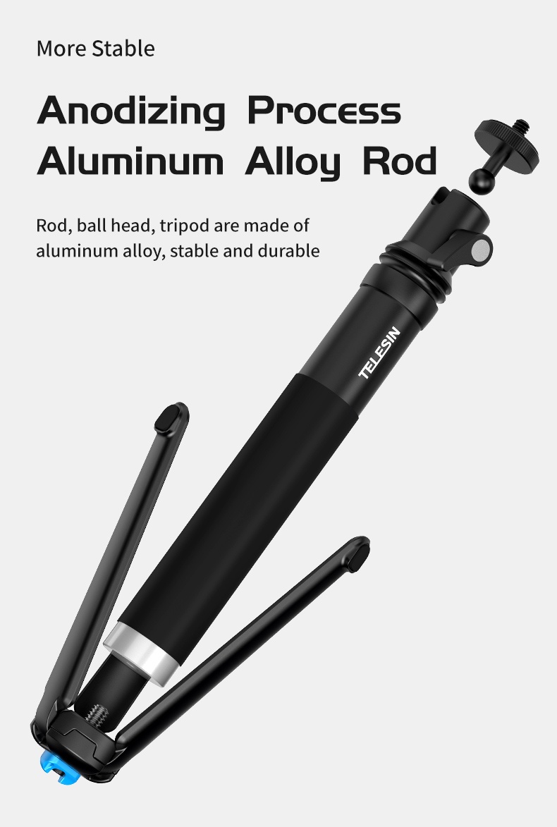 TELESIN GP-MNP-093-H 0.9m Aluminum Alloy Selfie Stick india tiyana 5