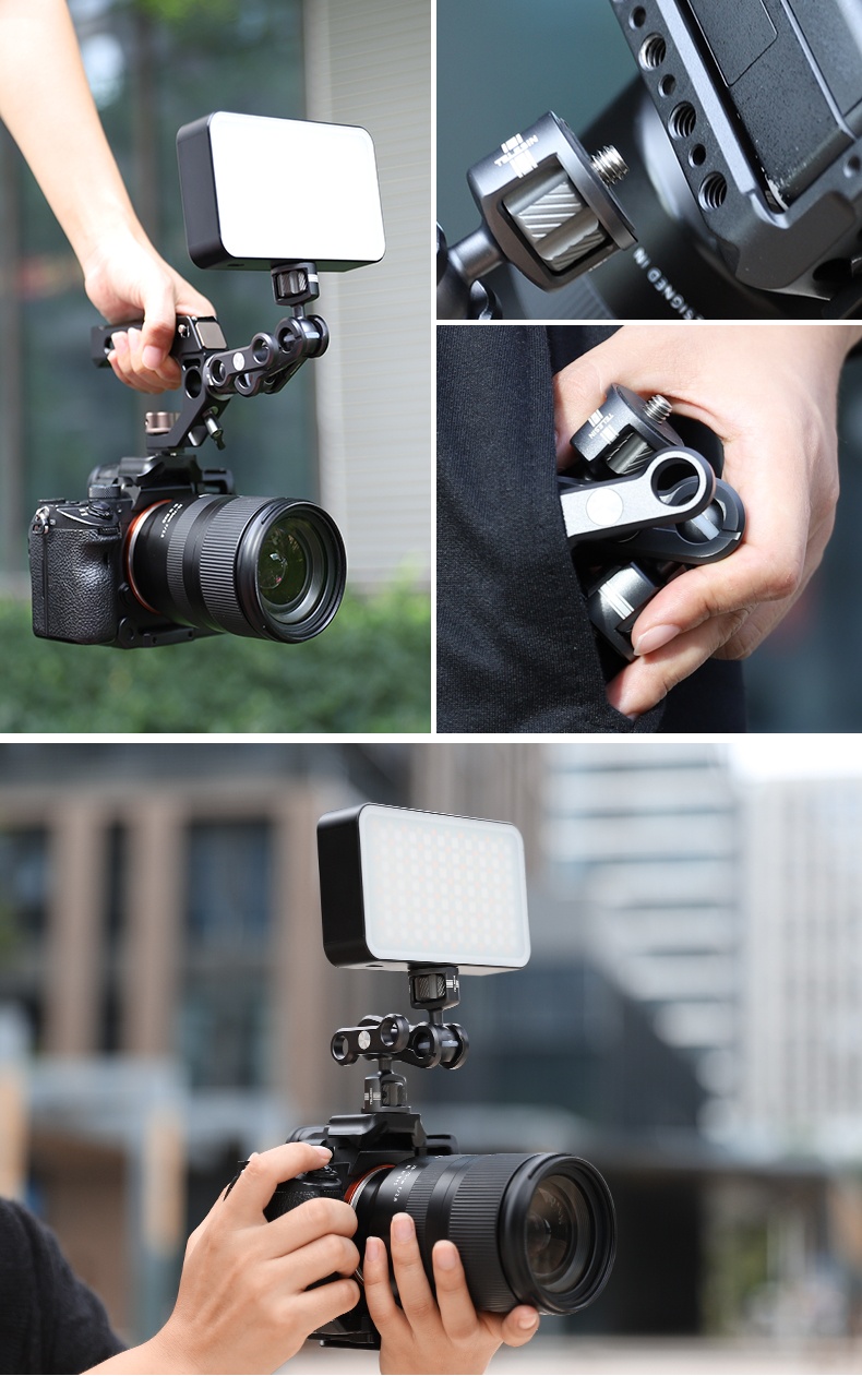 TELESIN TE-MUB-001 Magic Arm 360° Rotation Double Ball Head india tiyana 8