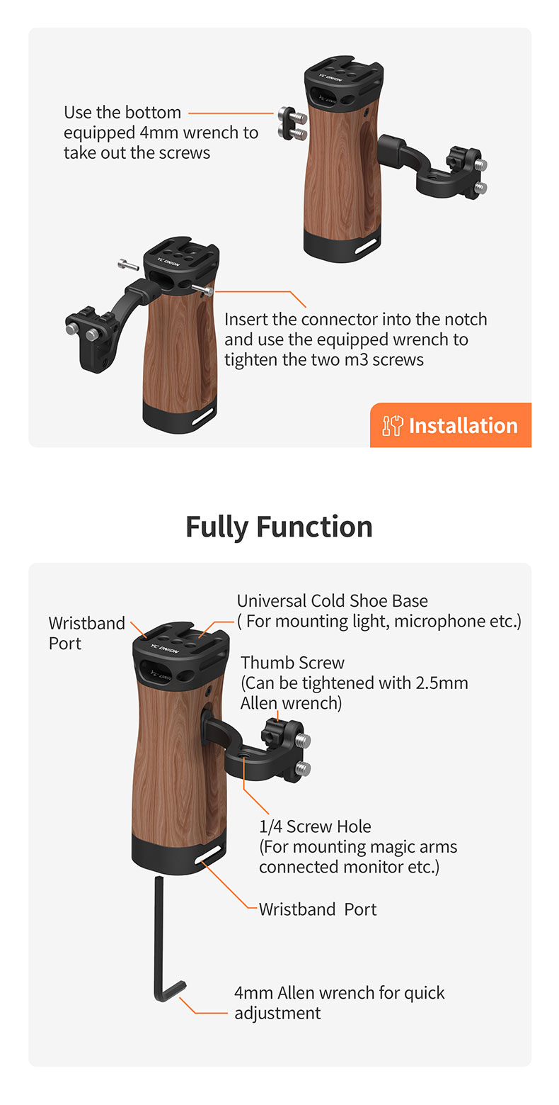 YC Onion Panini Wooden Side/Top Handle