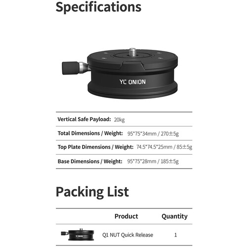 YC Onion Nut Rotate Quick Release Q1