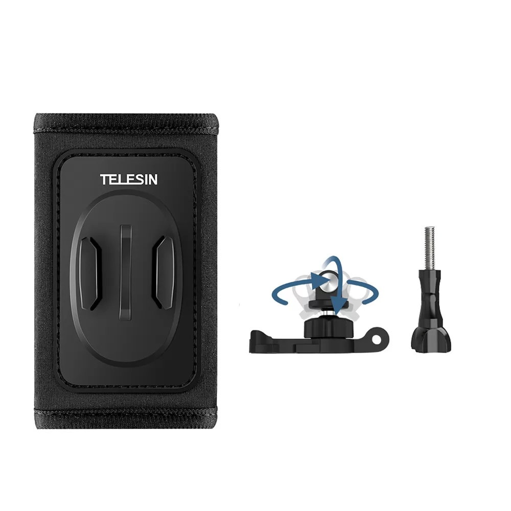 TELESIN-360°-Rotate-Backpack-Mount-Quick-Release-Adjustable-Buckle-Double-J-hook-India-Tiyana