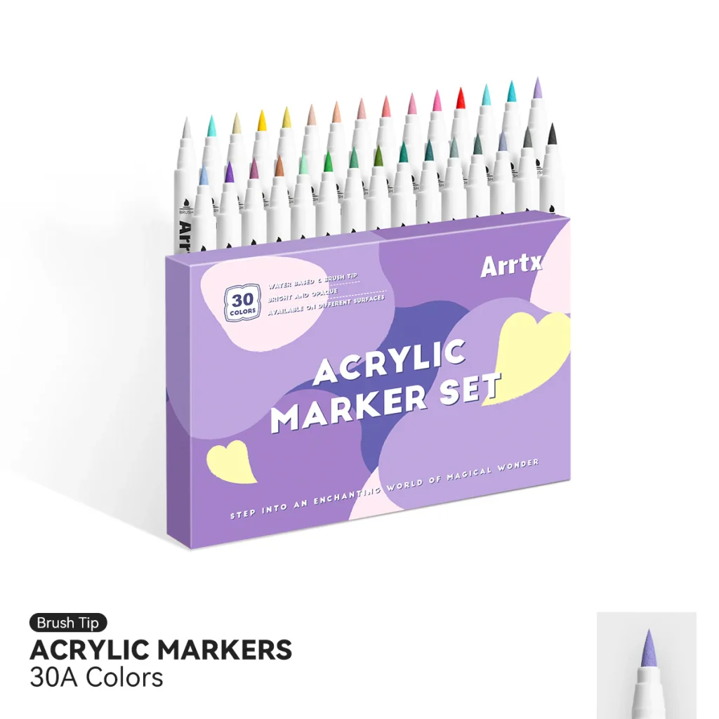 Arrtx 30 Colors Acrylic Paint Pens 30A Acrylic Markers-India-Tiyana